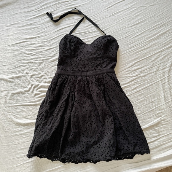 Talula Black Eyelet Halter Cotton Dress - Picture 7 of 7